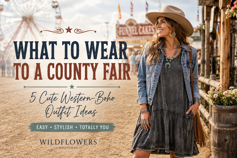 What to Wear to a County Fair: 5 Cute Western-Boho Outfit Ideas