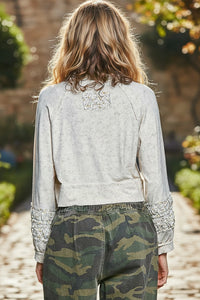 Oatmeal Ruffle Shirt