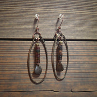 Gemstone Hoop Earrings