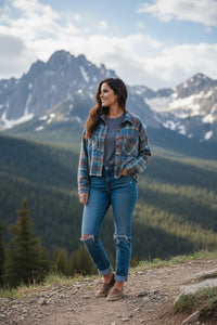 Plaid Button Front Shacket