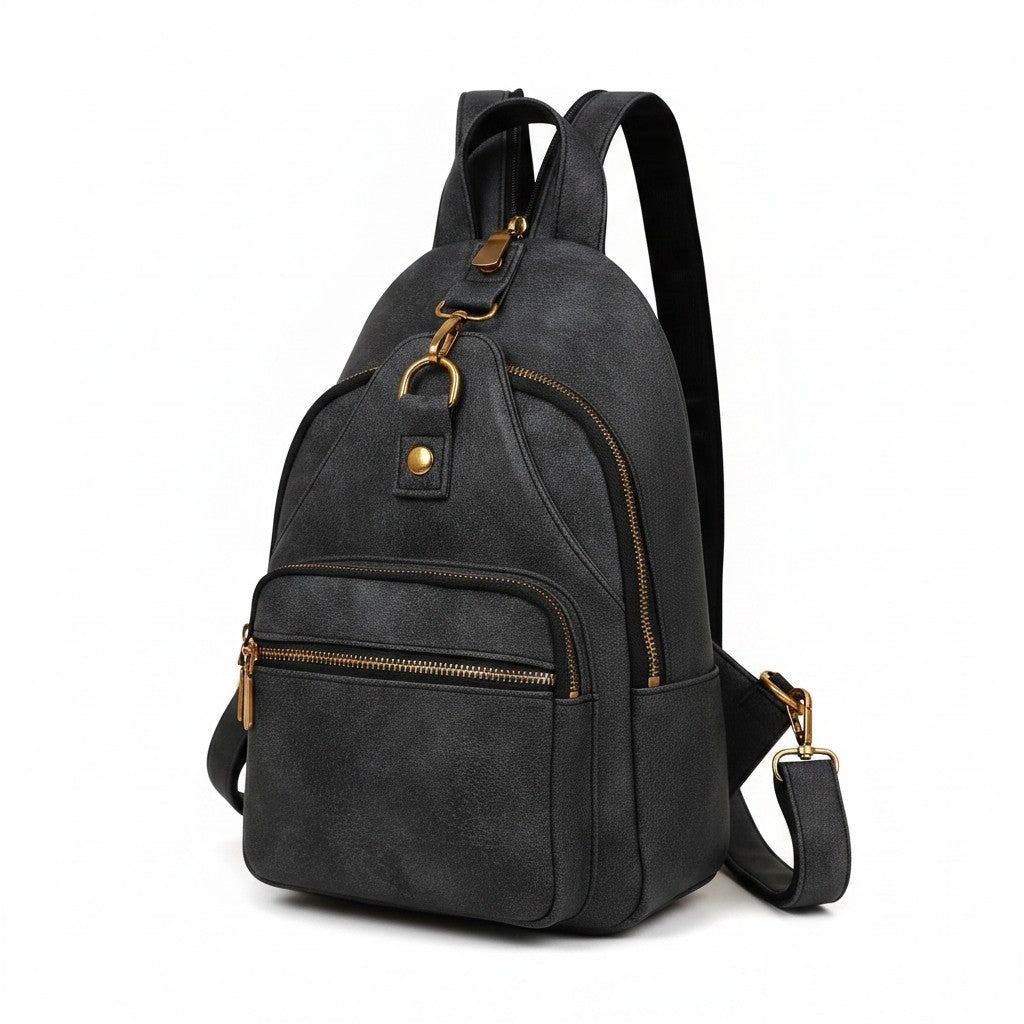 Vintage Black Shoulder Bag & Backpack