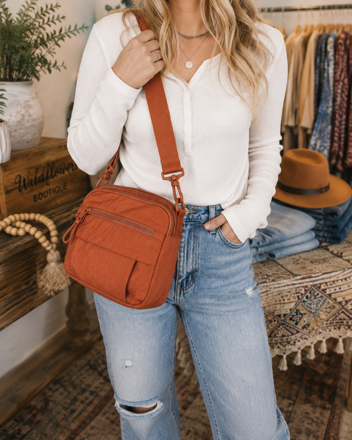 Crossbody Bag in Camel Color
