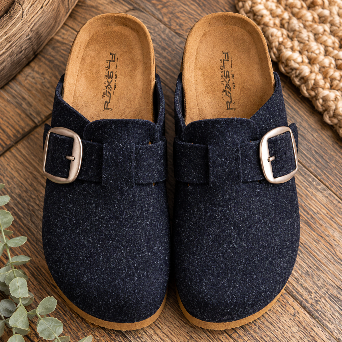 Top view of the Flexus Cloggiller Clog by Spring Step in Navy