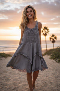 Elegant Boho Layered Dress
