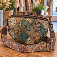 L'Artiste Leather Crossbdoy Purse in age Color Wave