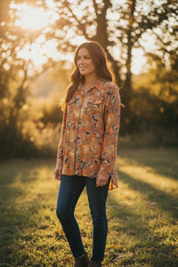 Hi Low Printed Top