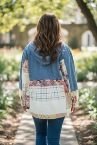 Boho Hooded Patchwork Top