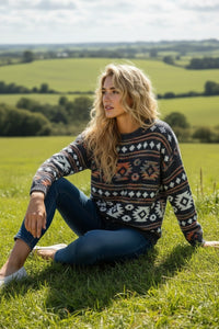 Vibrant Aztec Print Sweater