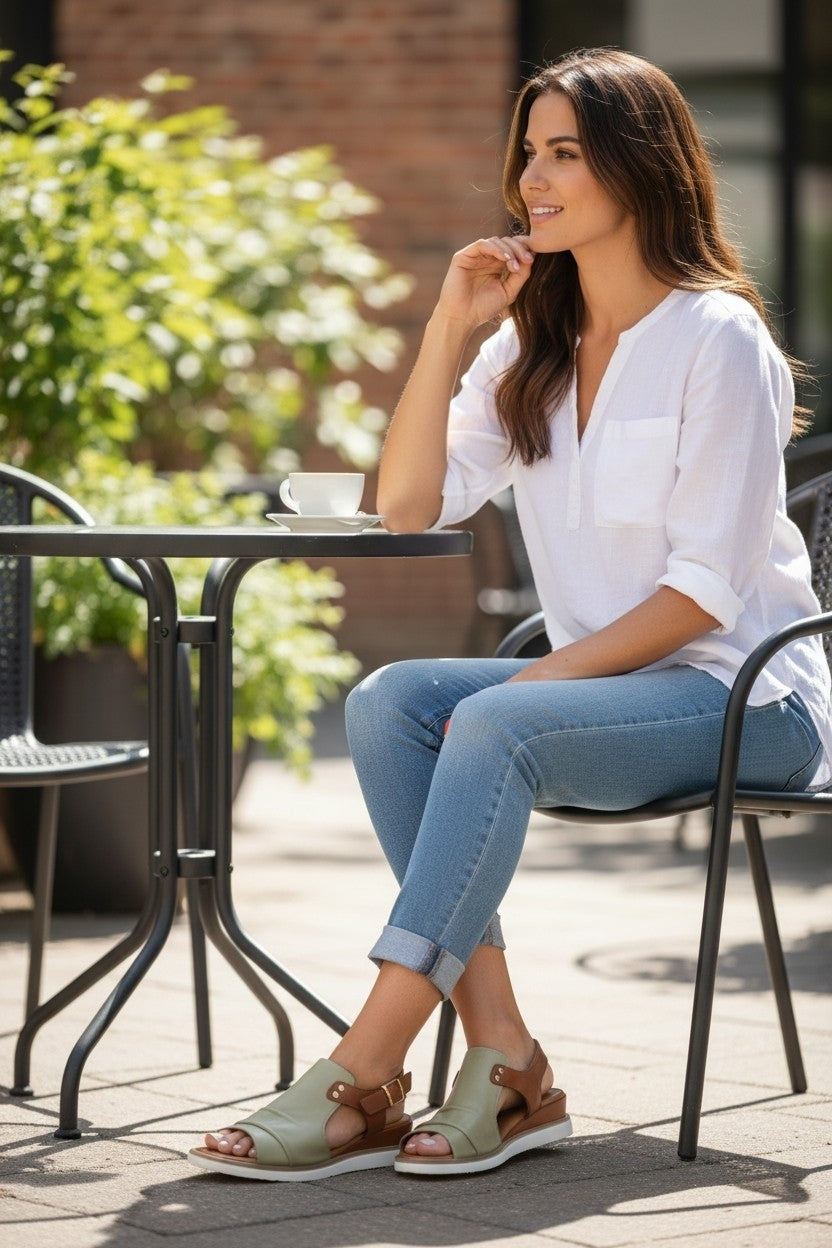 Spring Step Locals Olive Sandal