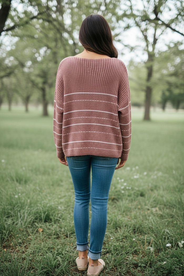 Cozy Blush Knit Sweater