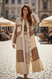 Boho Patchwork Long Gauze Jacket