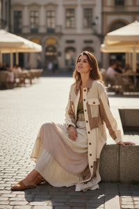 Boho Patchwork Long Gauze Jacket