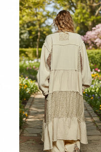 Boho Patchwork Long Gauze Jacket