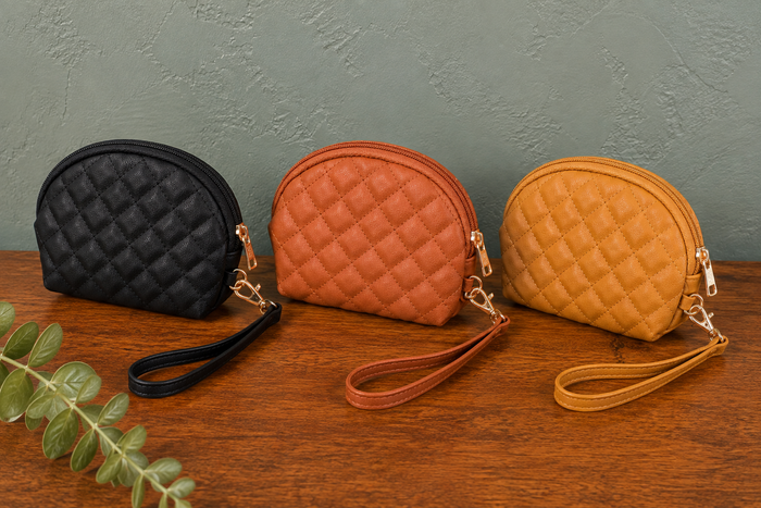 On the Go Quilted Wristlet Pouch