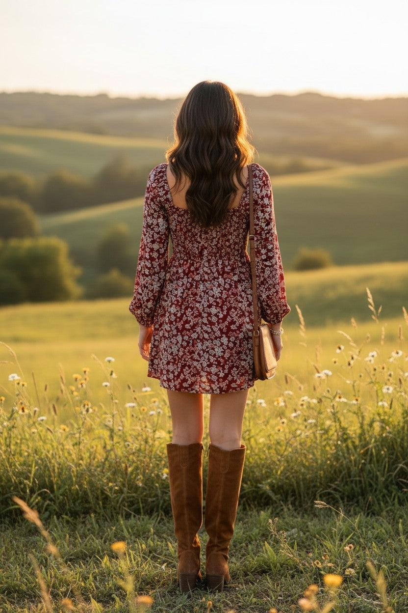 Floral Sweetheart Mini Dress