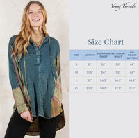 Boho Hooded Patchwork Top