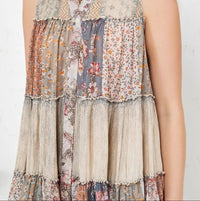 Boho-Chic Nomad Patchwork Sleeveless Top