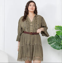 Vintage Stone-Washed Baby Doll Dress