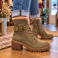 Canyon Oak Boots by Spring Step in Sage Green