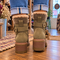 Back view of the Canyon Oak Boots by Spring Step in Sage Green