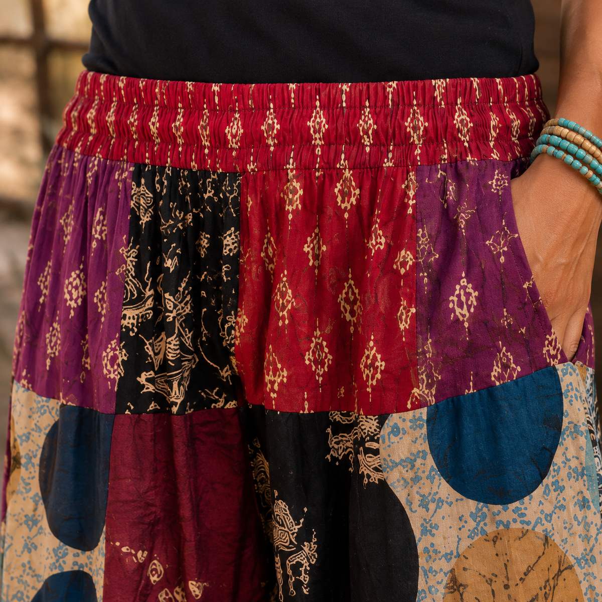 Wanderwild Patchwork Palazzo Pants 🌻