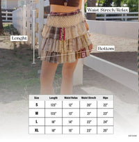 Artisan Patchwork Ruffle Tiered Skirt