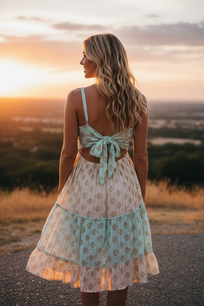 Elegant Boho Pastel Dress