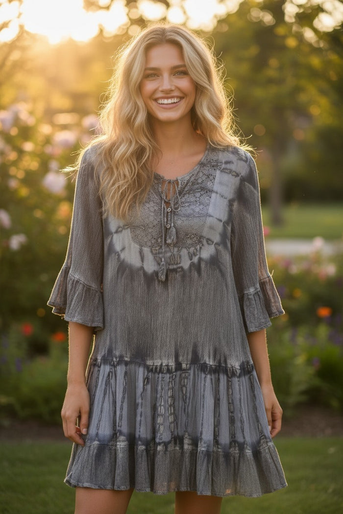 Boho Charcoal Dress