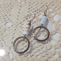 Hammered Metal Hoop Earrings