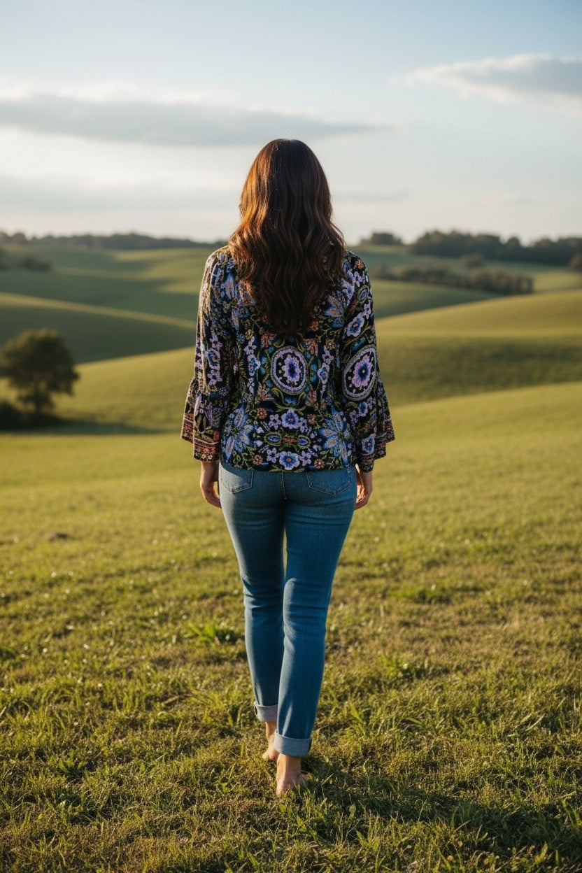 Chic Tie Front Blouse