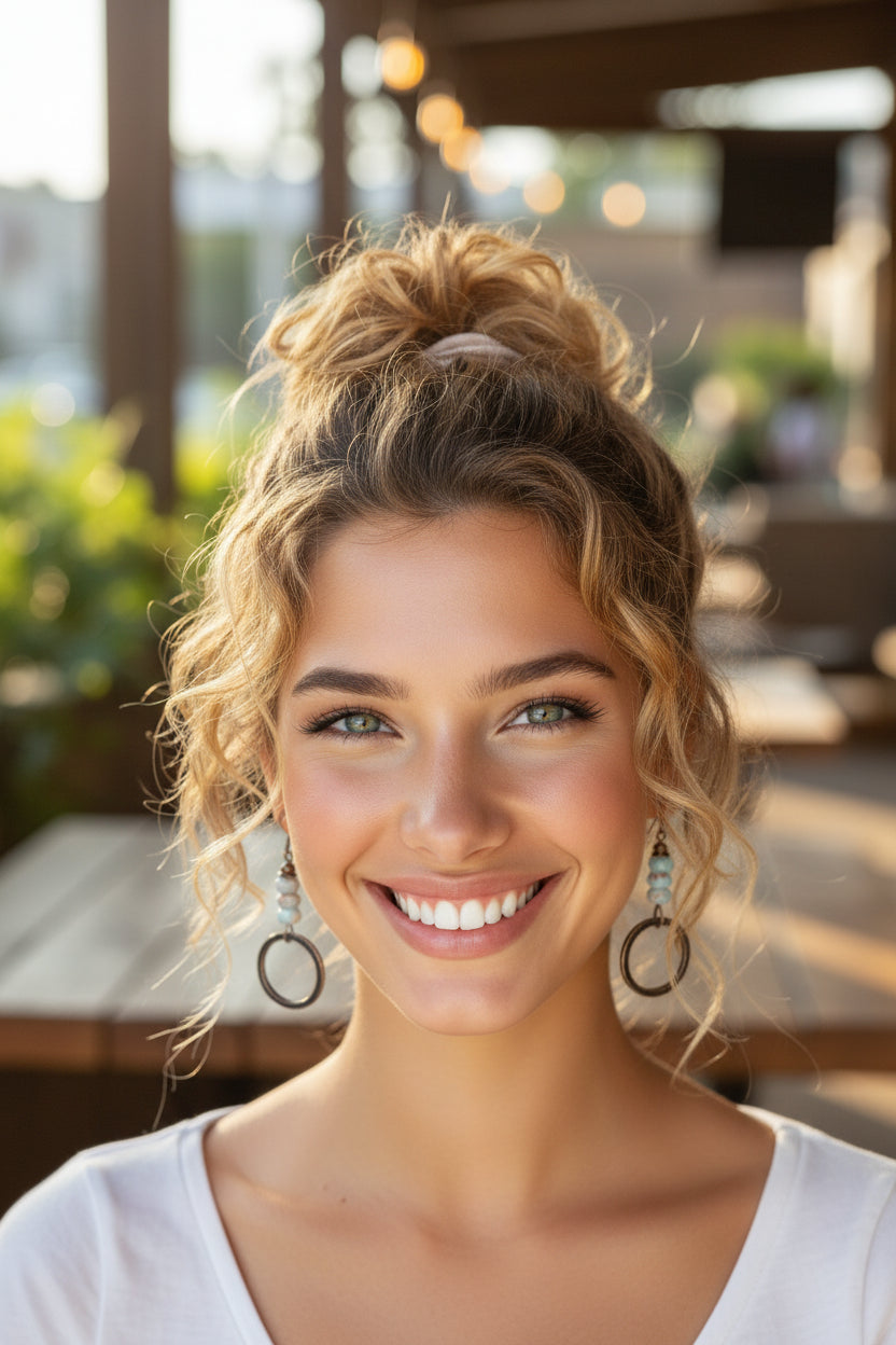 Hammered Metal Hoop Earrings