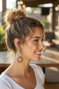 Hammered Metal Hoop Earrings